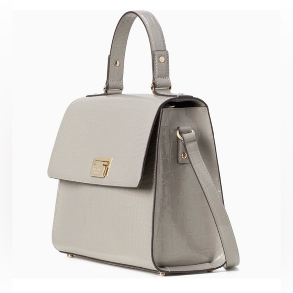 Kate Spade Doris Orchard Valley Handbag Sidewalk Beige Leather Kelly Bag - Picture 2 of 8